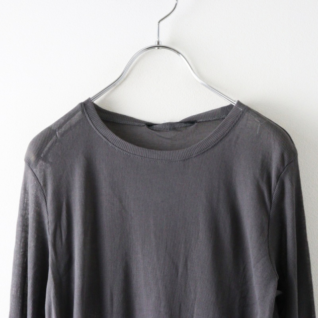 AP STUDIO Tシャツグレー 未使用 2024SS エーピーストゥディオ AP STUDIO Sheer rib T-sh
