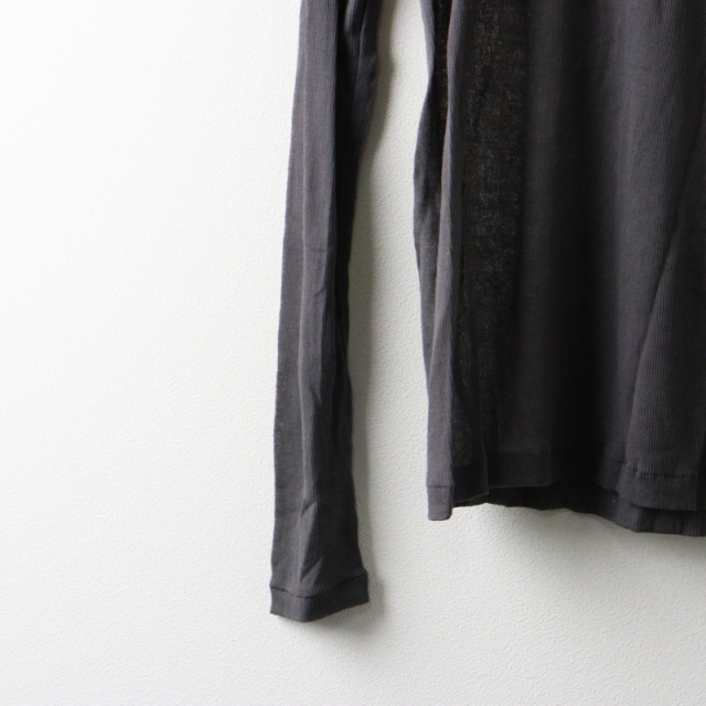 未使用 2024SS エーピーストゥディオ AP STUDIO Sheer rib T-sh F/グレー シアーリブTシャツ カットソー 長袖【2400014518146】 未使用 2024SS エーピーストゥディオ AP STUDIO Sheer rib T-sh
