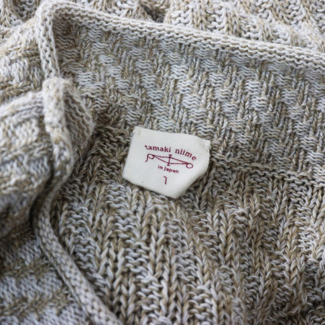 tamaki niime POknitグゥドゥサイズ2ベージュ tamaki niime(タマキ ニイメ) 玉木新雌 PO knit グゥドゥ サイズ