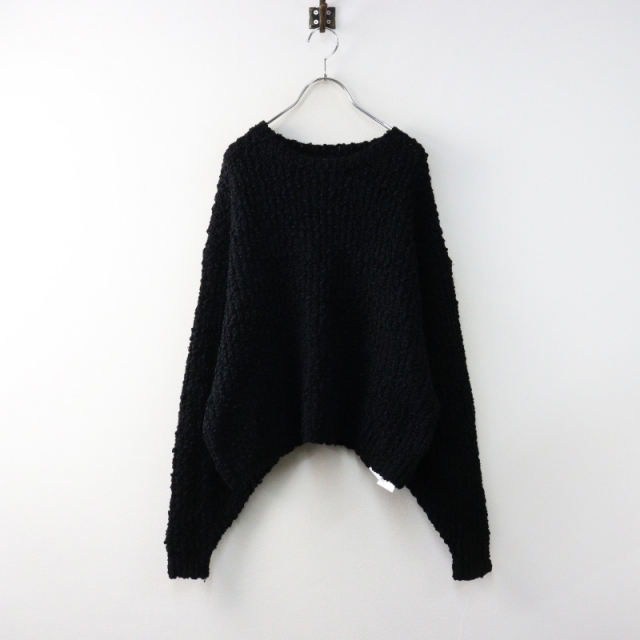 クロフォード　美品　セブンテン　ニット　ブラック 40％off】クロシェショートスリーブニット(ブラック) - seventen