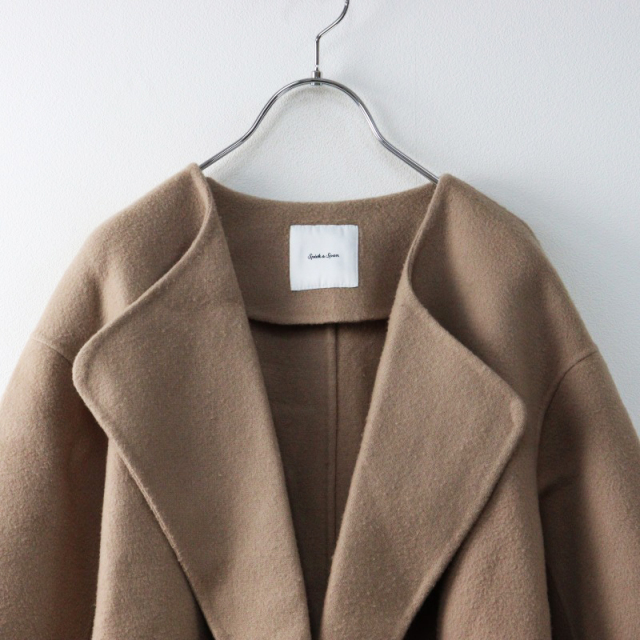 【p】Spick & Span ビーバーフォールドラペルコート ビーバーフォールドラペルコート◇[品番：BYCW0000984]｜B.C