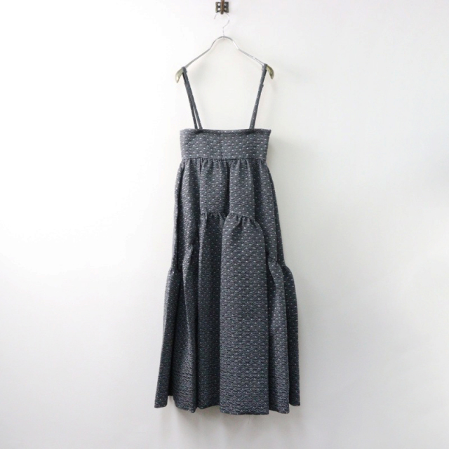 極美品 ブルレア BLUELEA Dot jacquard suspenders skirt ドット