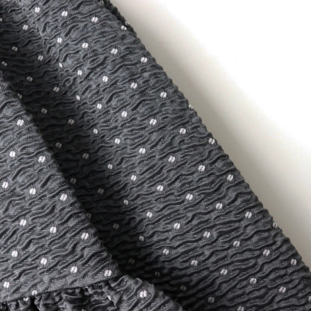 Bluelea ブルレア　ドットジャガードサスペンダースカート　グレー　38 極美品 ブルレア BLUELEA Dot jacquard suspenders skirt ドット