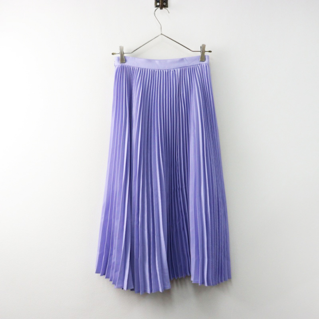 2019SS セン Cen プリーツロングスカート 36/パープル フレア