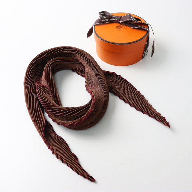 オールド エルメス 半袖ニット シルク 切替 セリエボタン