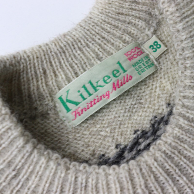Kilkeel キルキール【希少】北アイルランド製 アランニット ひざ掛け Kilkeel キルキール【希少】北アイルランド製 アランニット