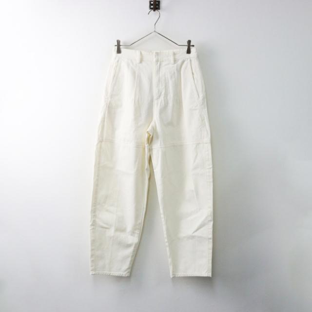 5161【美品】45R お米サテンのスラックス インディゴ クロップドパンツ L item83f535aabf8c11ef99e20242ac