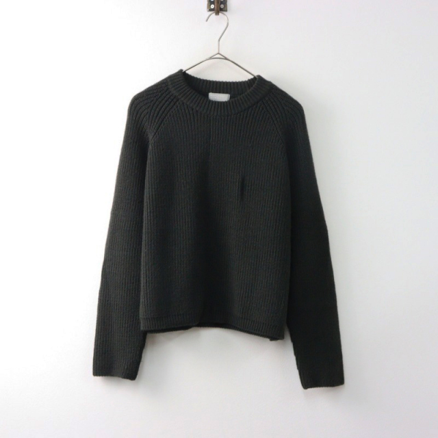 美品『MARGARET HOWELL』クルーネック／リネン混／プルオーバー／M マーガレットハウエルMARGARET HOWELL リネンニットクルーネック
