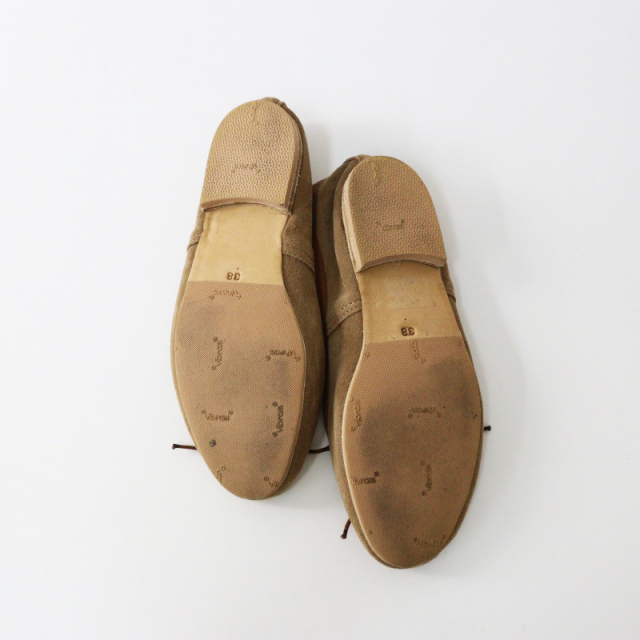 ポルセリ PORSELLI Cloth&Cross別注 スエード バレエシューズ 38