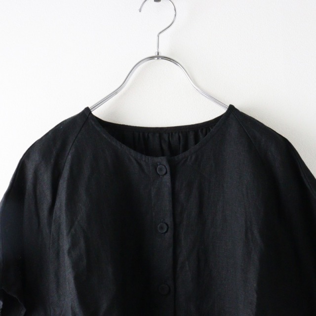 美品 2025SS 今季 完売品 ネストローブ nest Robe It's ME リネンバルーンブラウス F/ブラック  ギャザー 【2400014534061】 美品 2025SS 今季 完売品 ネストローブ nest Robe It's ME