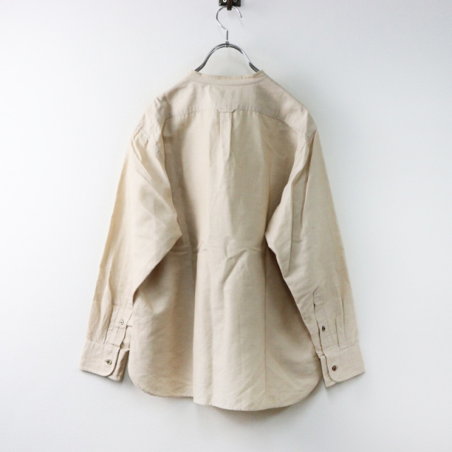 ハンドルーム HAND ROOM BAND COLLAR SHIRT バンドカラー シャツ M/ベージュ 羽織り 前開き 長袖【2400014541502】 ハンドルーム HAND ROOM BAND COLLAR SHIRT バンドカラー シャツ M