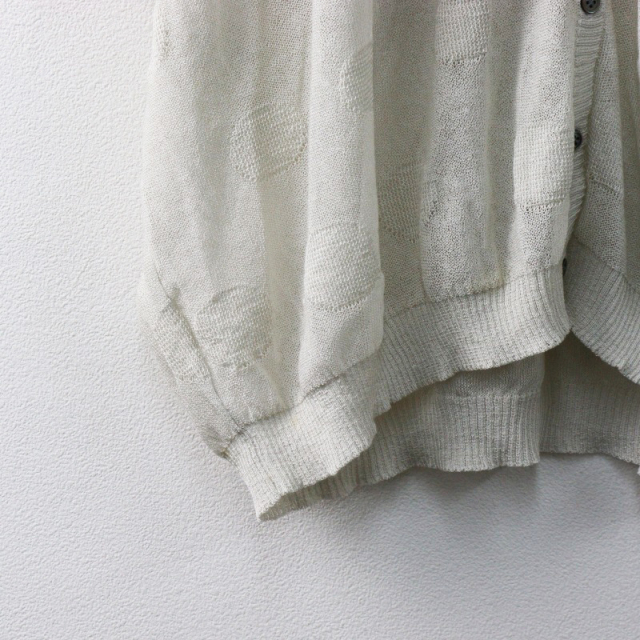 pas de calais - pas de calais パドカレ アルパカ混ウールガウンニットカーディガン 2653-160 グレー 38 pas de calais パドカレ アルパカ混ウールガウンニット