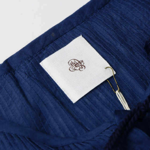 未使用 メゾンドソイル maison de soil インディゴ ピンタック  