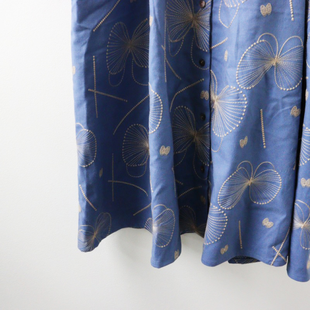 良品 2024AW マーブルシュッド marble SUD EMB gene フレアシャツ  