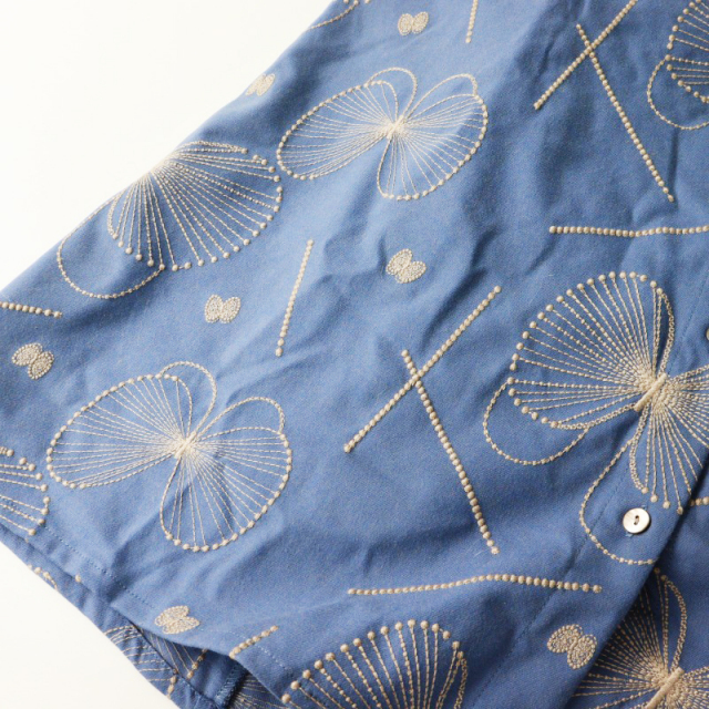 良品 2024AW マーブルシュッド marble SUD EMB gene フレアシャツ  