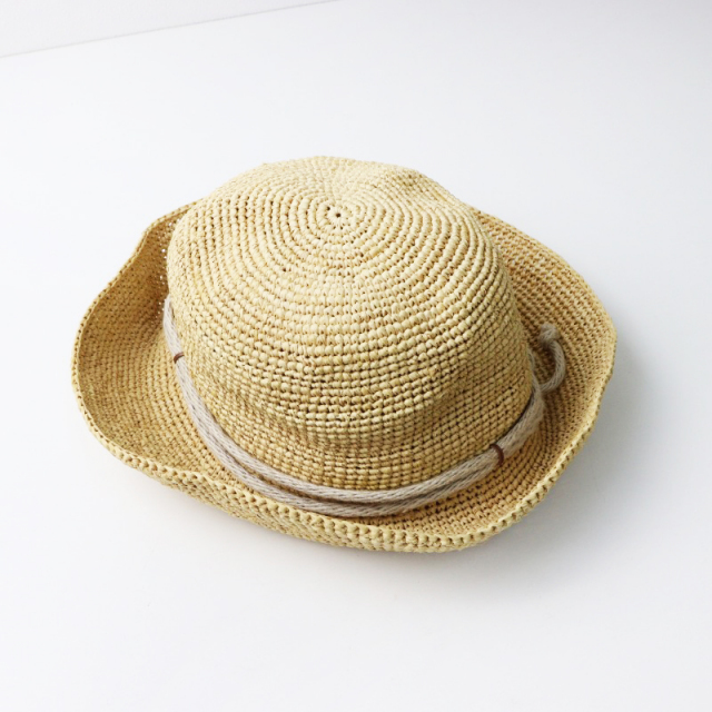 DT★Max Mara★albata ラフィアハット ラフィアこま編みハット