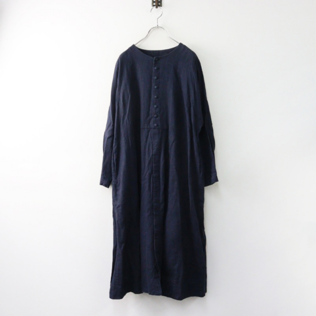 nestRobe ネストローブ リネンロングワンピース ネイビー 【公式通販】
