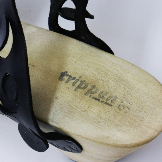 トリッペン trippen カットワークデザイン レザー ウッド