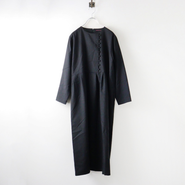 GRANDMA MAMA DAUGHTER リネン混 サロペット ブラック GRANDMA MAMA