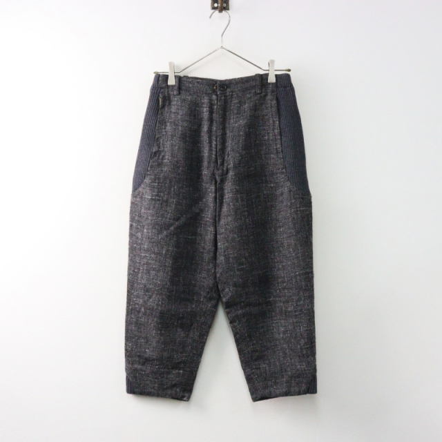 ミナペルホネン 新品未使用 kavi コットン リネン クロップド パンツ ミナペルホネン mina perhonen peat ツイード リブニット切替