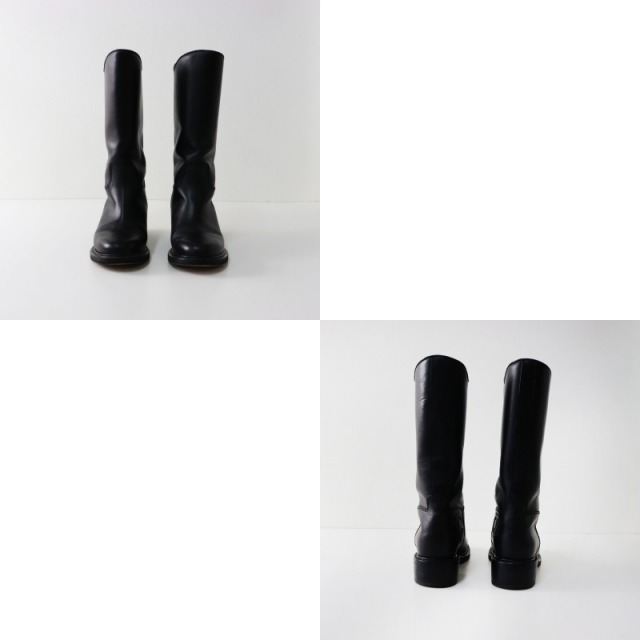 シャネル CHANEL G29958 ココマーク レザーロングブーツ 38C