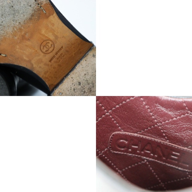 シャネル CHANEL G29958 ココマーク レザーロングブーツ 38C