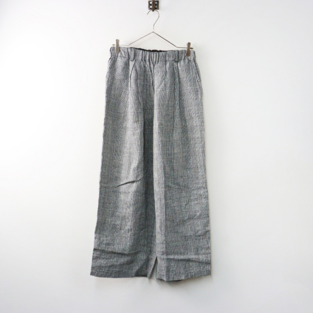 ネストローブ nest Robe リネングレンチェックイージーパンツ F  