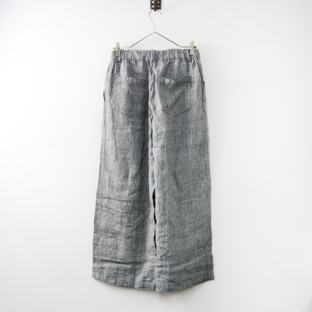 ネストローブ nest Robe リネングレンチェックイージーパンツ F  