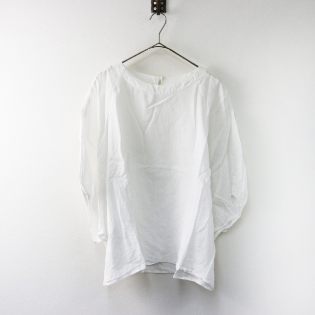 ネストローブ nest Robe リネン フレンチスリーブ ワイドブラウス F/ホワイト トップス プルオーバー ドルマン 【2400014495386】 ネストローブ nest Robe リネン フレンチスリーブ ワイドブラウス F