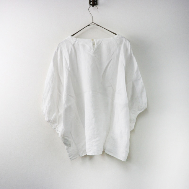 nest Robe リネンドルマンスリーブチェックブラウス nest Robe☆美品☆リネンドルマンスリーブチェックブラウス 2way