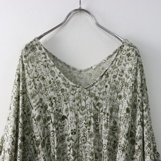 【美品】ミナペルホネン　letter of flower ワンピース ミナペルホネン mina perhonen letter of flower レーヨンリネン