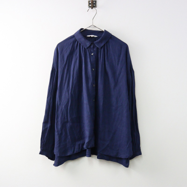 アーツアンドサイエンス / スキッパー ギャザーブラウス リボン 濃紺  