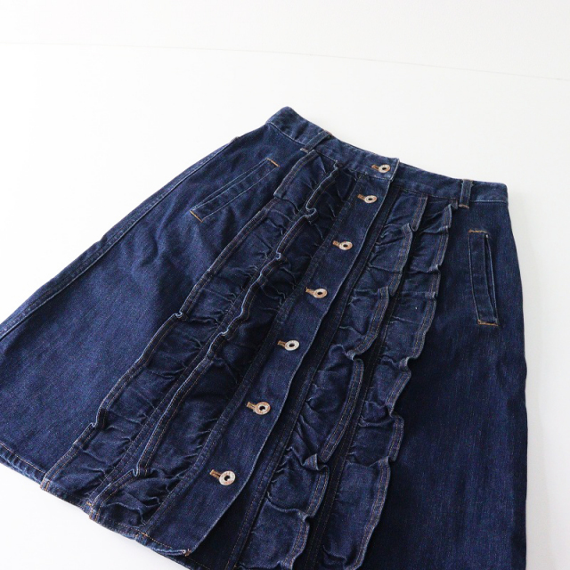 2017SS ジェーンマープル Jane Marple フリルデニムスカート M