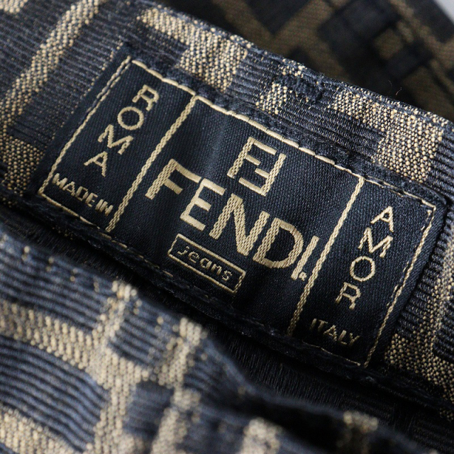 VINTAGE FENDI フェンディ ズッカ柄 ジャガードタイトスカート I42