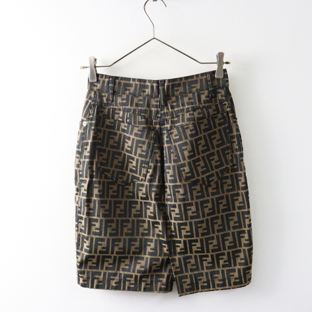 VINTAGE FENDI フェンディ ズッカ柄 ジャガードタイトスカート I42