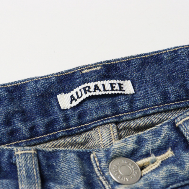 美品 2023AW オーラリー AURALEE SELVEDGE FADED LIGHT DENIM NARROW