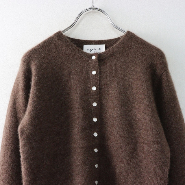 アニエスベーウールニットカーディガン 【agnes b. アニエス・ベー 】 アニエスベー agnes b. LU31 CARDIGAN カーディガンプレッション