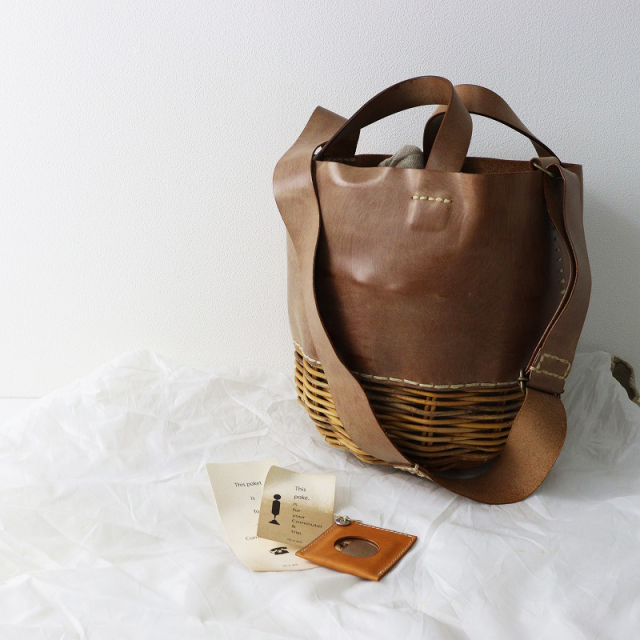 お値下げ美品✨エバゴス　かごバッグ　オイルレザー 美品 2021AW エバゴス ebagos 1本手 オイルショルダー/ブラック
