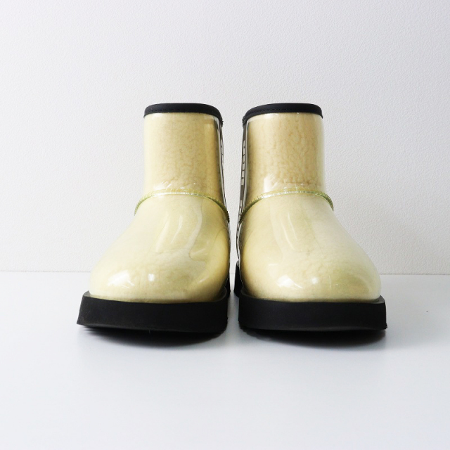 UGG アグ　CLASSIC CLEAR MINI レインブーツ アグ UGG CLASSIC CLEAR MINI ロゴ入り ボアクリア レインブーツ