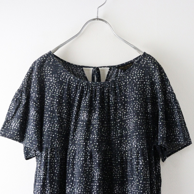 ハグオーワー Hug O War 水玉 ティアード ワンピース 1｜ブラック  