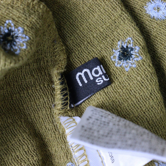 2022AW マーブルシュッド marble SUD アネモネ フラワー刺繍  