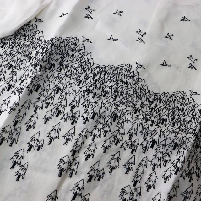 美品 2024SS ミナペルホネン mina perhonen forest to bird ブラウス