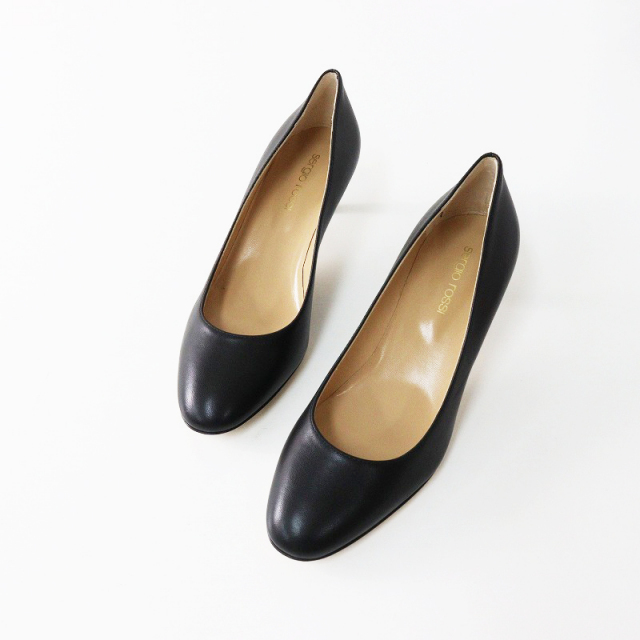 極美品✨ファビオルスコーニ レザー パンプス ゴールドバックル