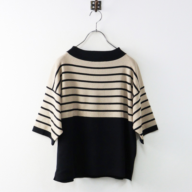 MARGARET HOWELL ブラック タートルネック セーター MARGARET HOWELL（マーガレットハウエル）の「LINEN COTTON