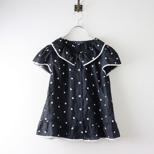 MS GRACY エムズグレイシー フリル パーカー ハートワッペン 黒