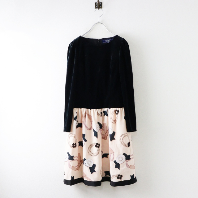 エムズグレイシー M'S GRACY ベロア切替 カメリアパール