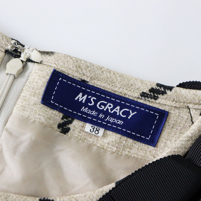 2020AW エムズグレイシー M'S GRACY チェックxデイジープリント