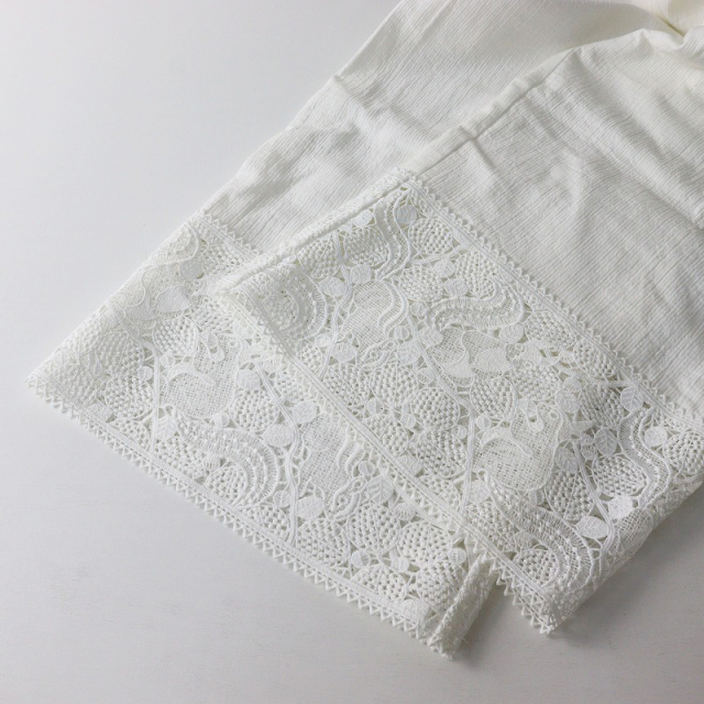 美品 2024AW マーブルシュッド marble SUD リスLaceコットンワイド  