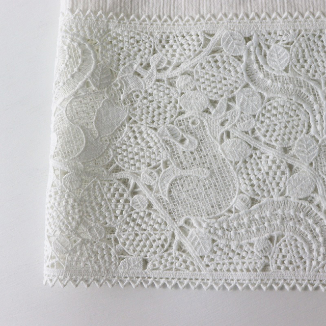 美品 2024AW マーブルシュッド marble SUD リスLaceコットンワイド  