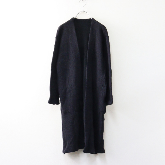 Whim Gazette - ペーパーヤーンカーディガン チャコールグレーの